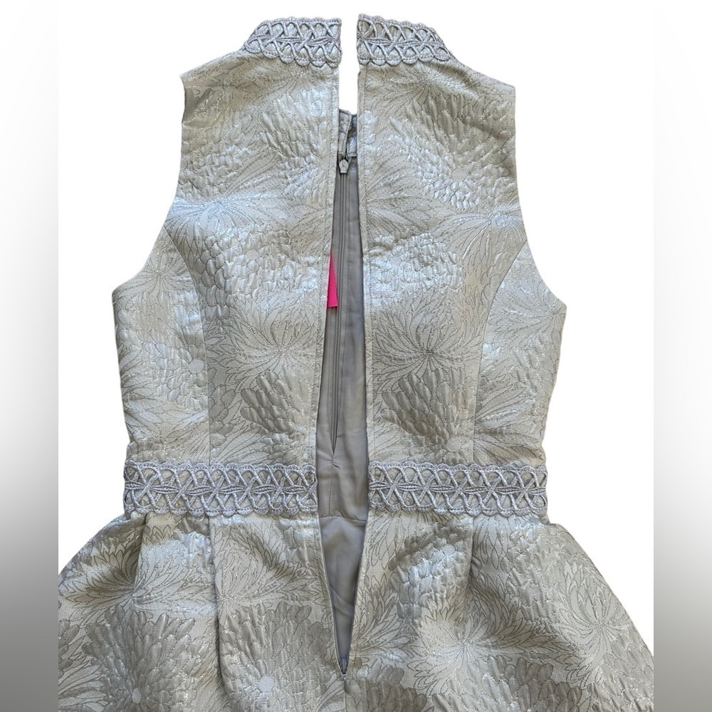 LILLY PULITZER 00 Franci Dress Seaside Grey Full Bloom Brocade NWT - Picture 9 of 16